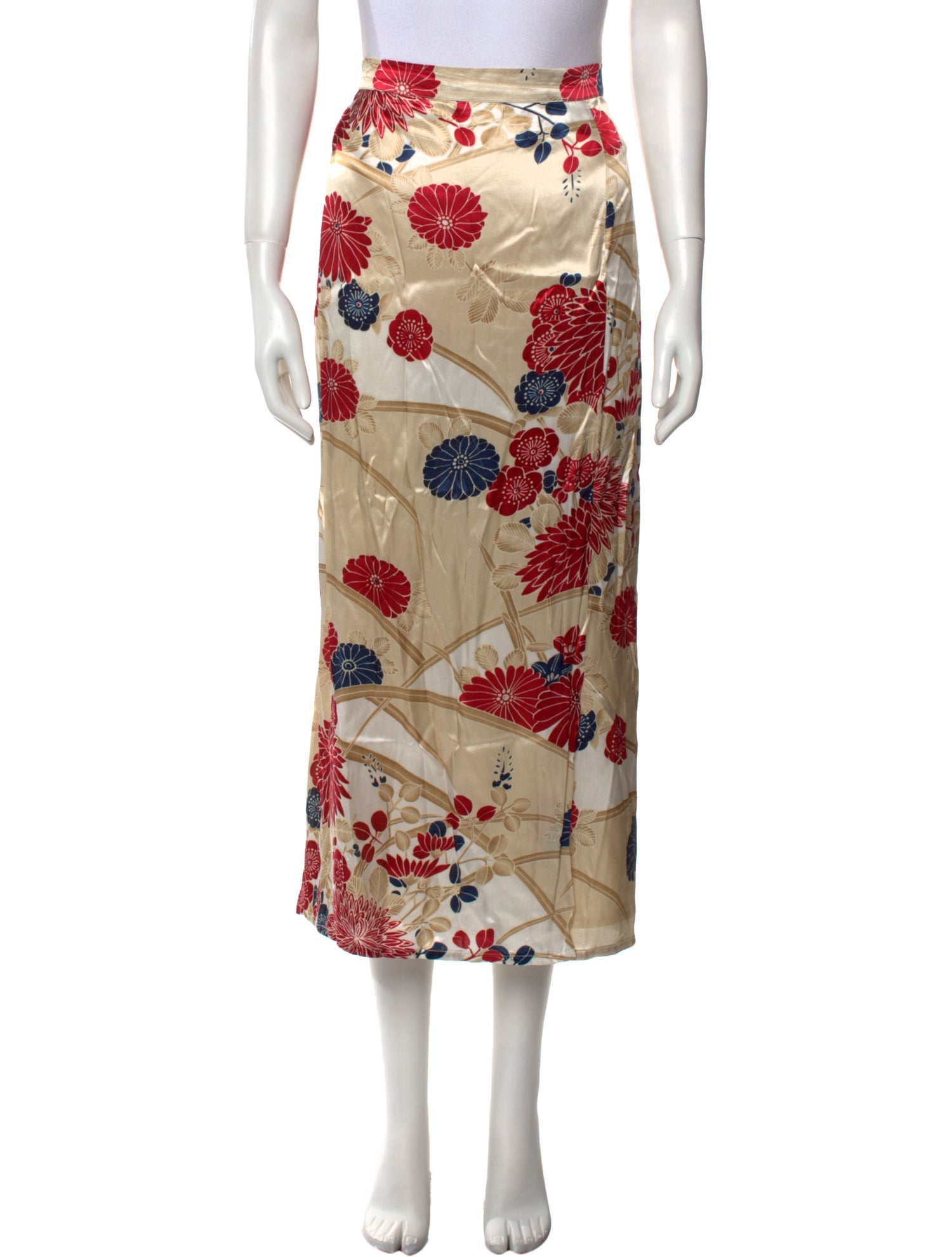 Marina Rinaldi Floral Print Midi Length Skirt