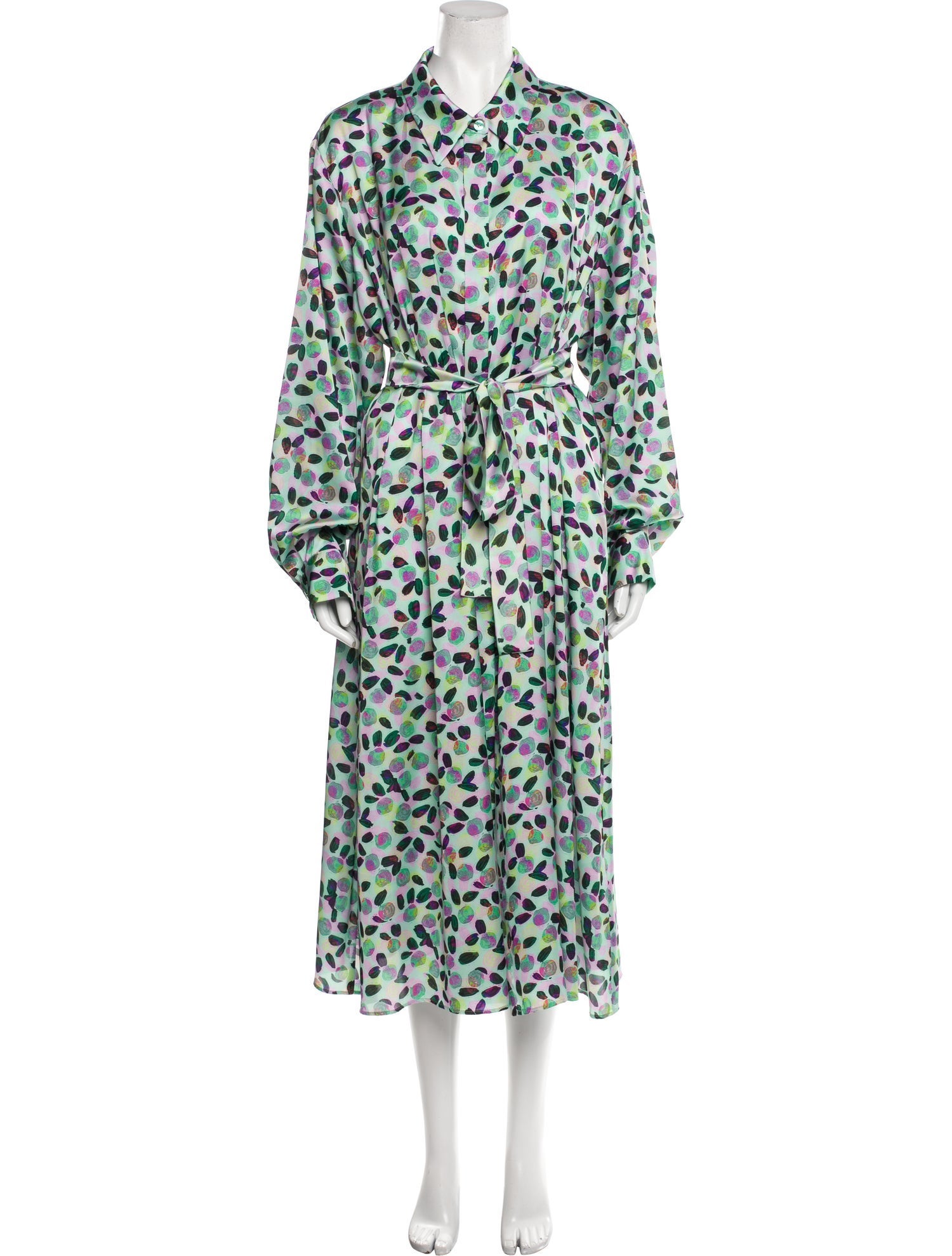 Marina Rinaldi Printed Pleated Accents Robe w/ Tags