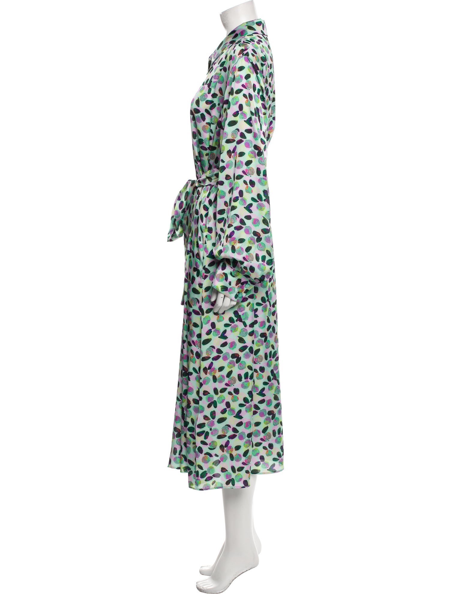 Marina Rinaldi Printed Pleated Accents Robe w/ Tags