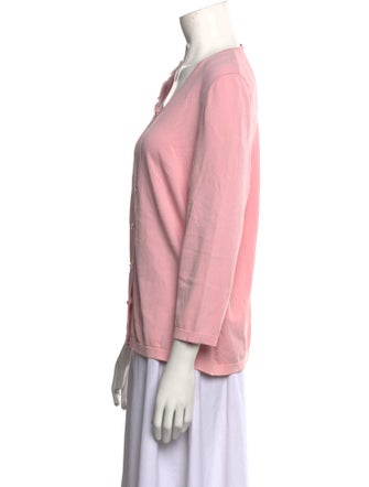 Marina Rinaldi Scoop Neck Three-Quarter Sleeve Button-Up Top