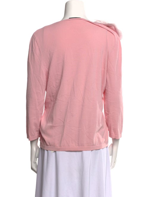 Marina Rinaldi Scoop Neck Three-Quarter Sleeve Button-Up Top