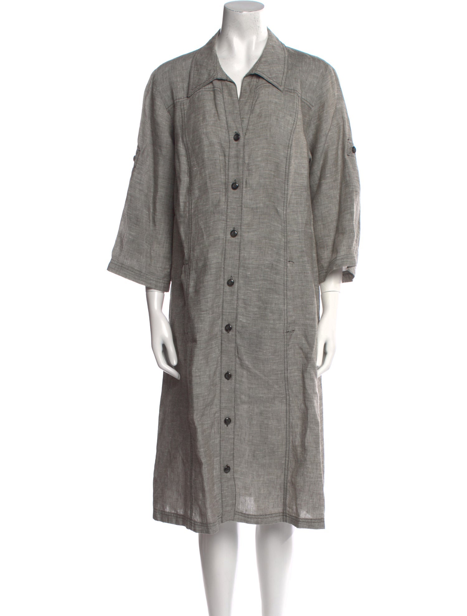 Marina Rinaldi Linen Midi Length Dress