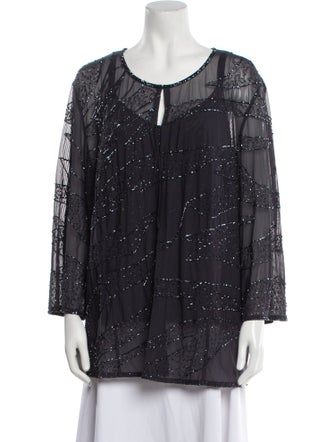 Marina Rinaldi Printed Sequin Embellishments Set