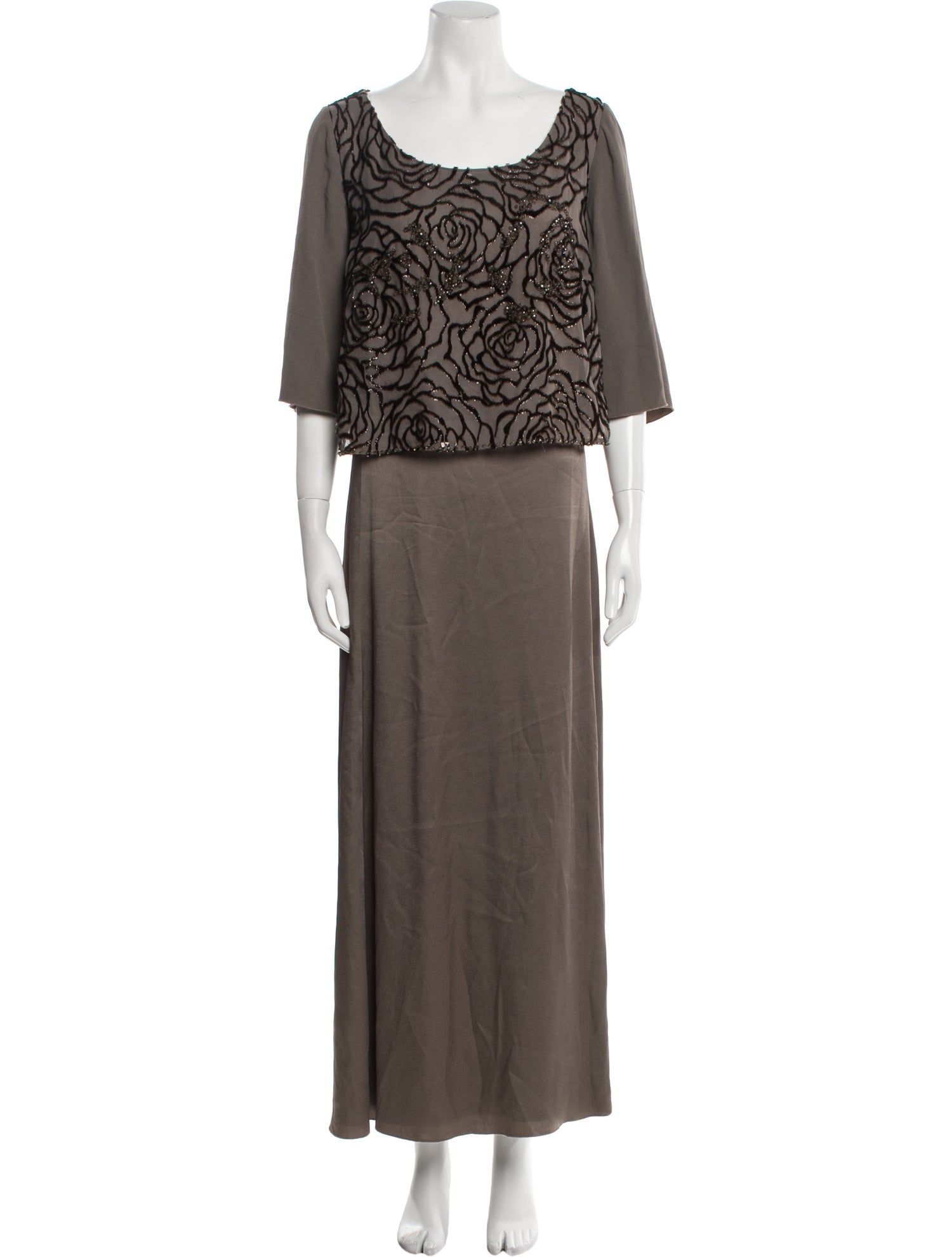 Marina Rinaldi Scoop Neck Long Dress