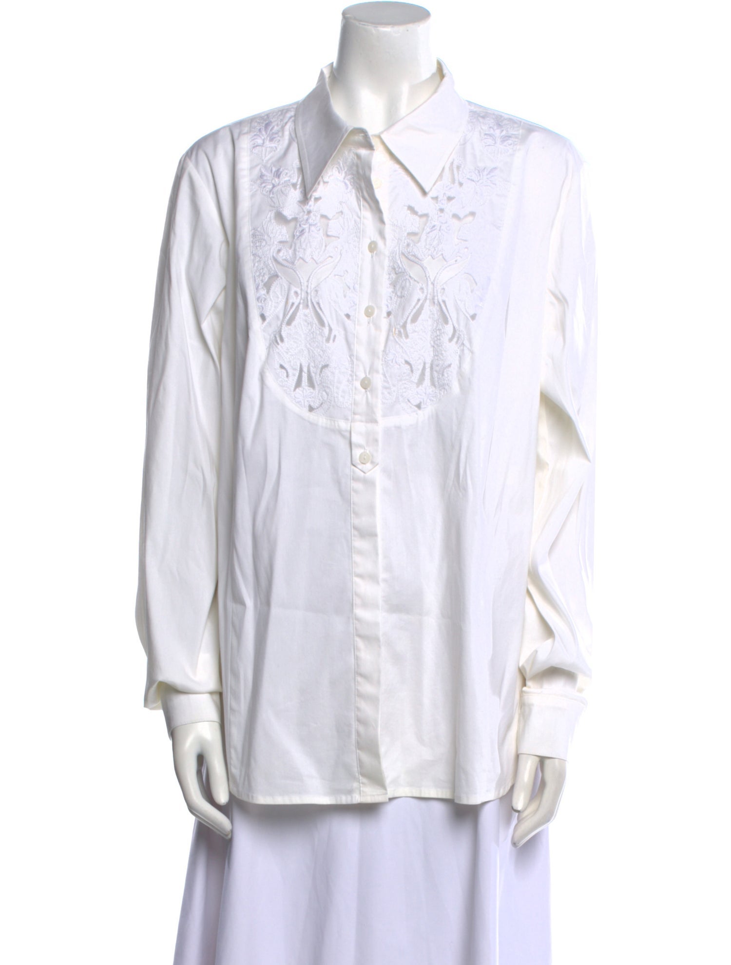 Marina Rinaldi Long Sleeve Button-Up Top