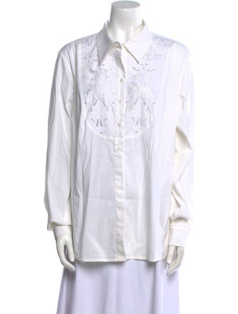Marina Rinaldi Long Sleeve Button-Up Top