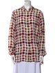 Marina Rinaldi Silk Printed Button-Up Top