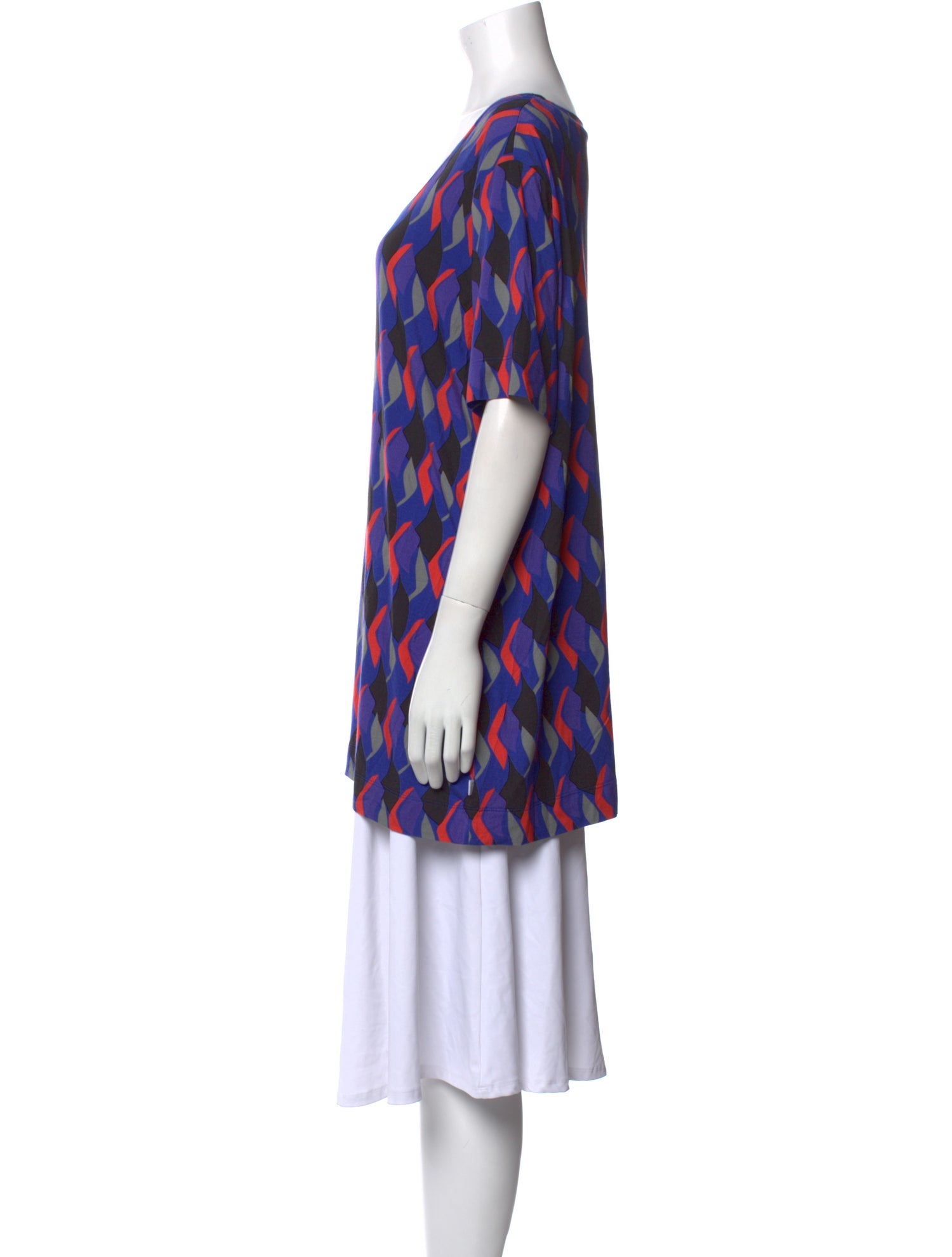 Marina Rinaldi Printed Scoop Neck Tunic