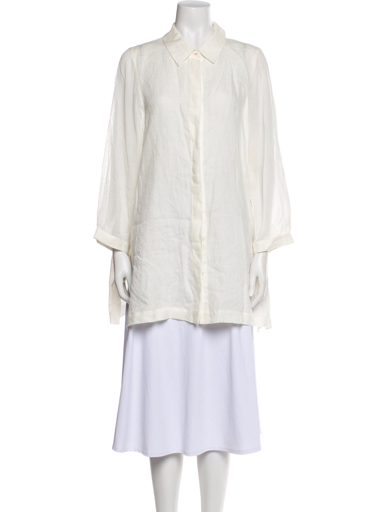 Marina Rinaldi Linen Long Sleeve Tunic
