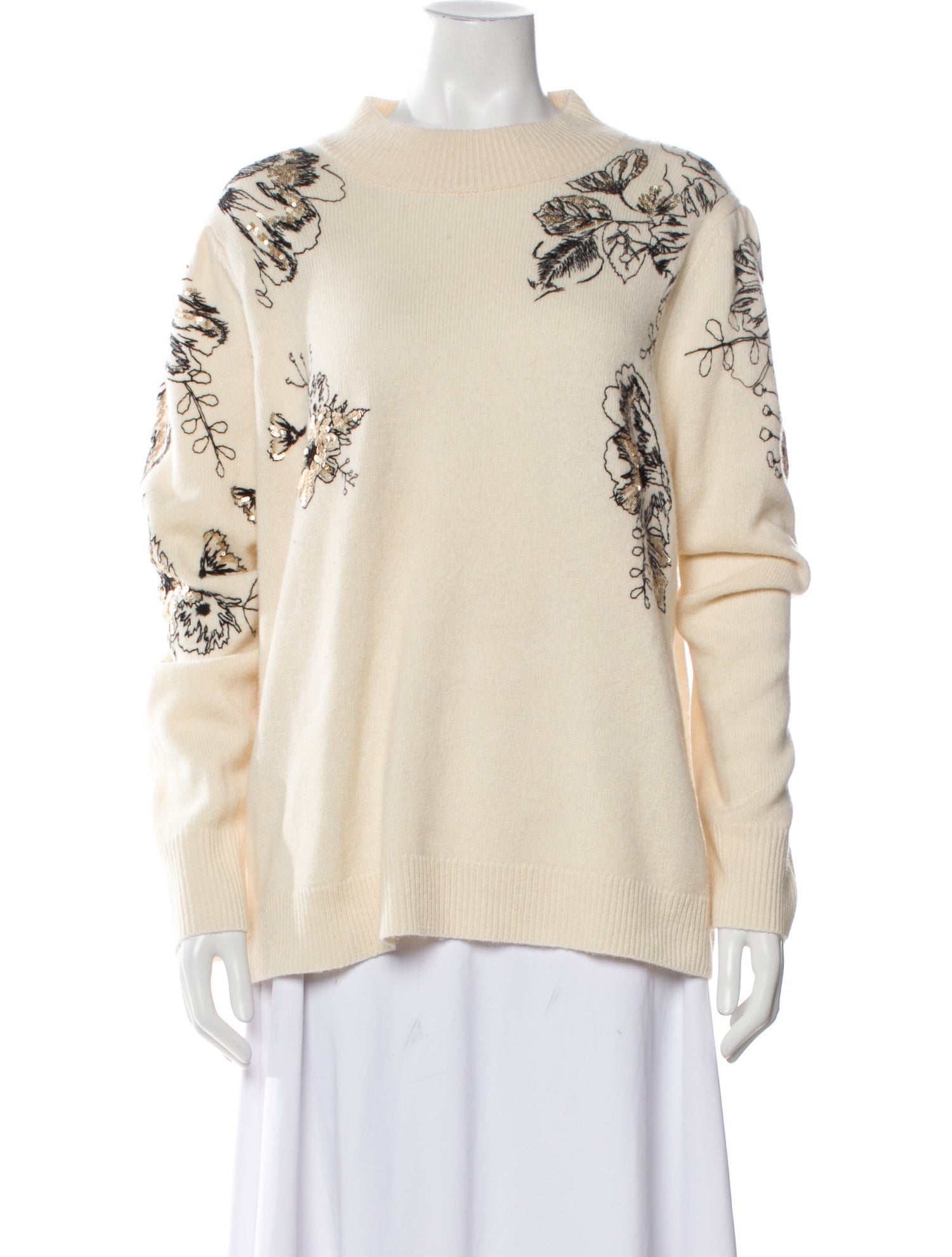 Marina Rinaldi Virgin Wool Printed Sweater