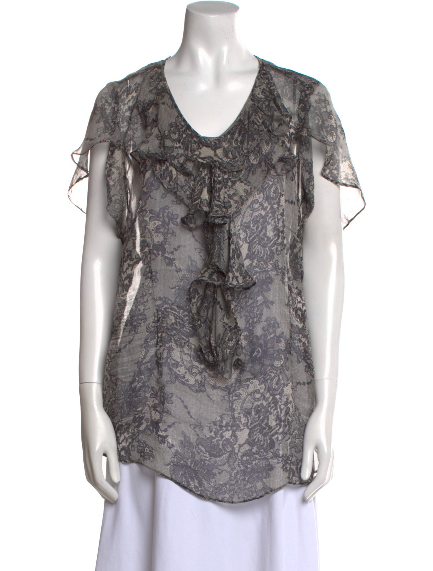 Marina Rinaldi Silk Scoop Neck Blouse