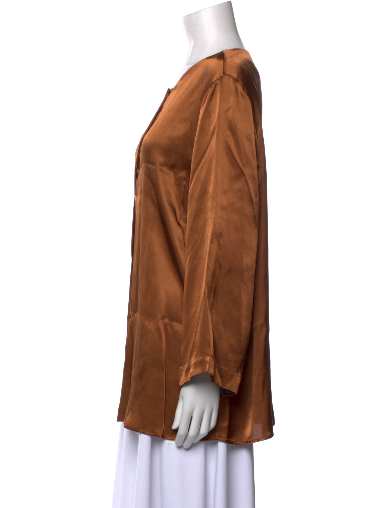 Marina Rinaldi Scoop Neck Long Sleeve Blouse