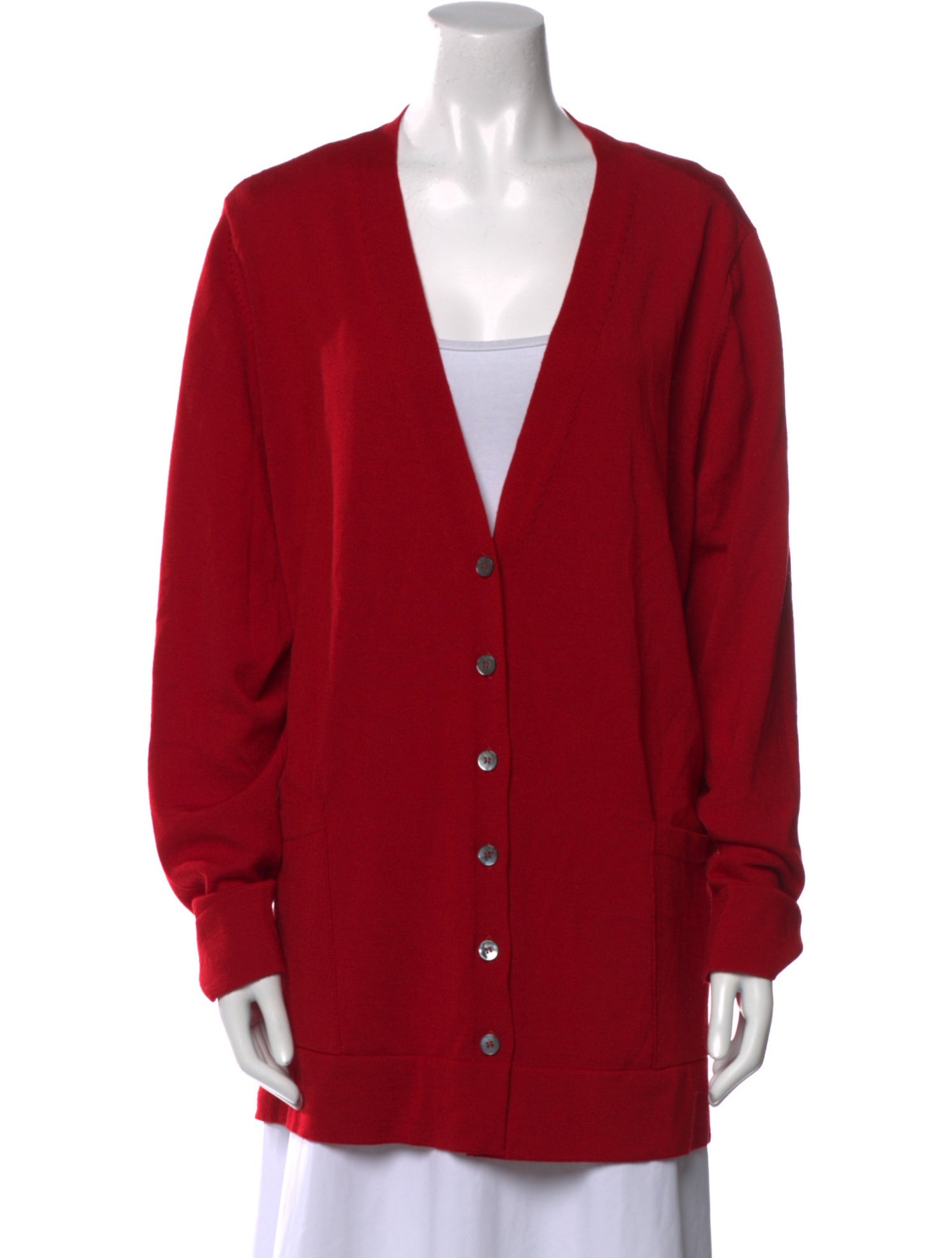 Marina Rinaldi Virgin Wool V-Neck Sweater