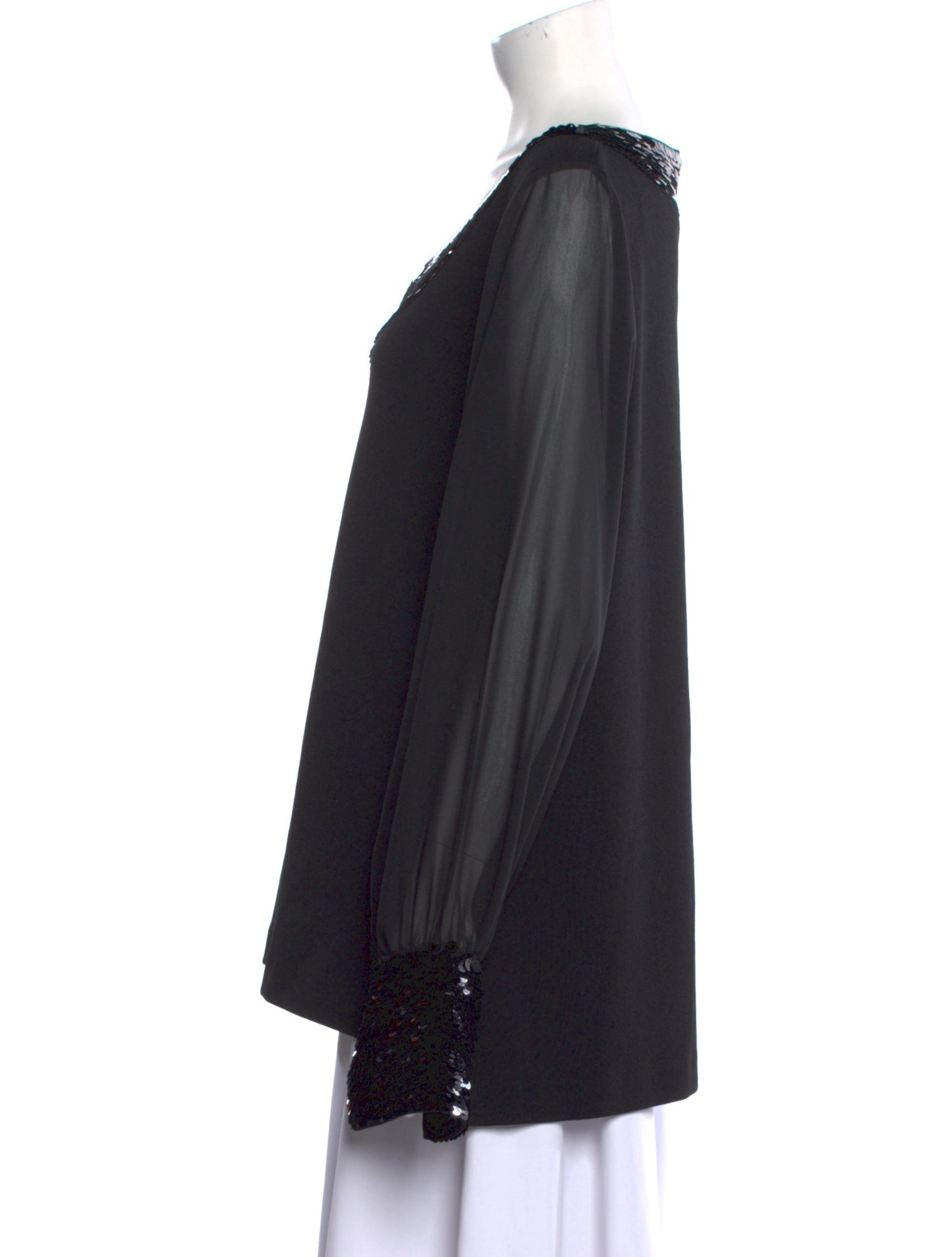 Marina Rinaldi V-Neck Long Sleeve Blouse