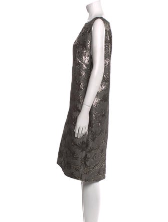 Marina Rinaldi Bateau Neckline Knee-Length Dress