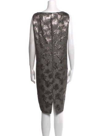 Marina Rinaldi Bateau Neckline Knee-Length Dress