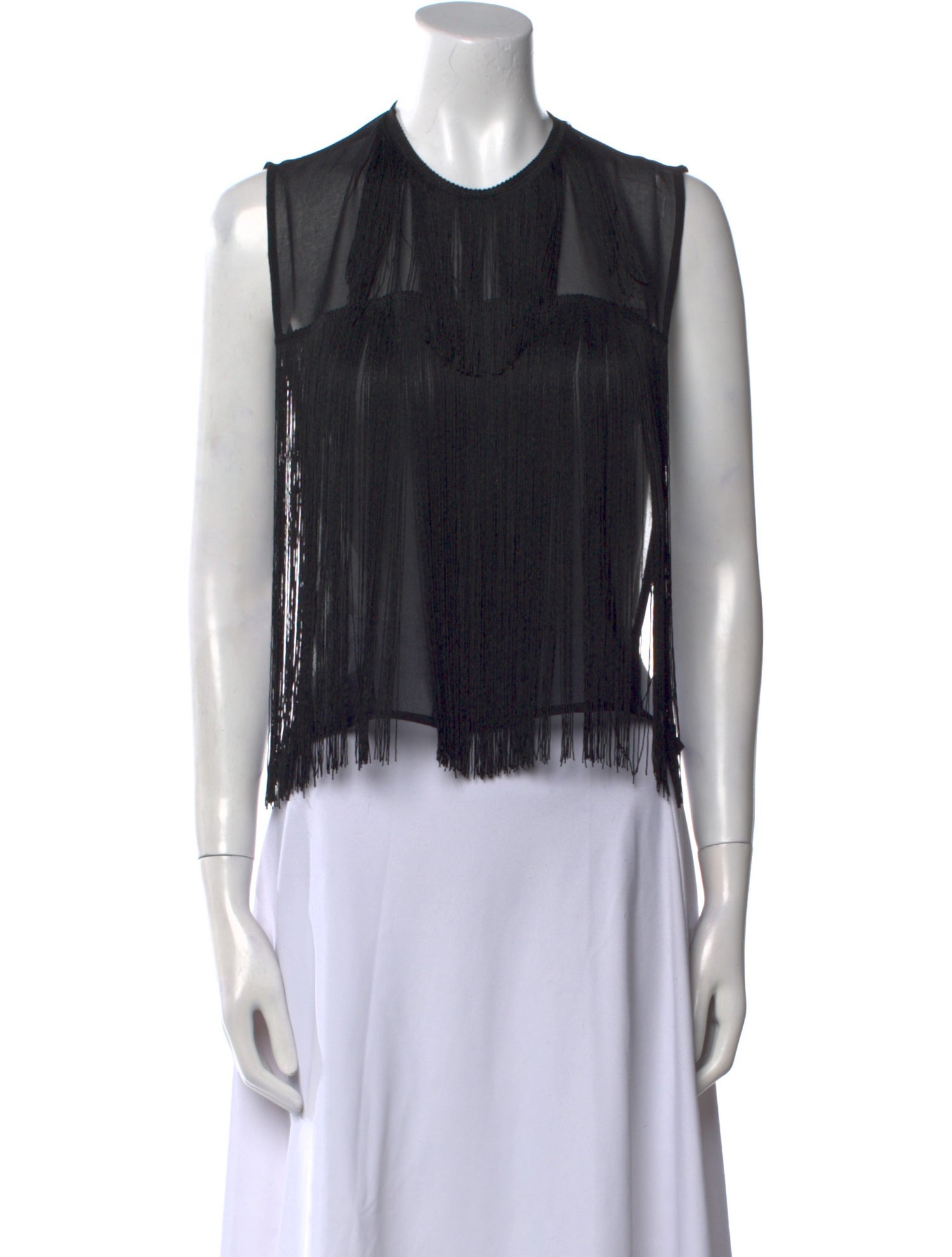 Marina Rinaldi Crew Neck Sleeveless Crop Top