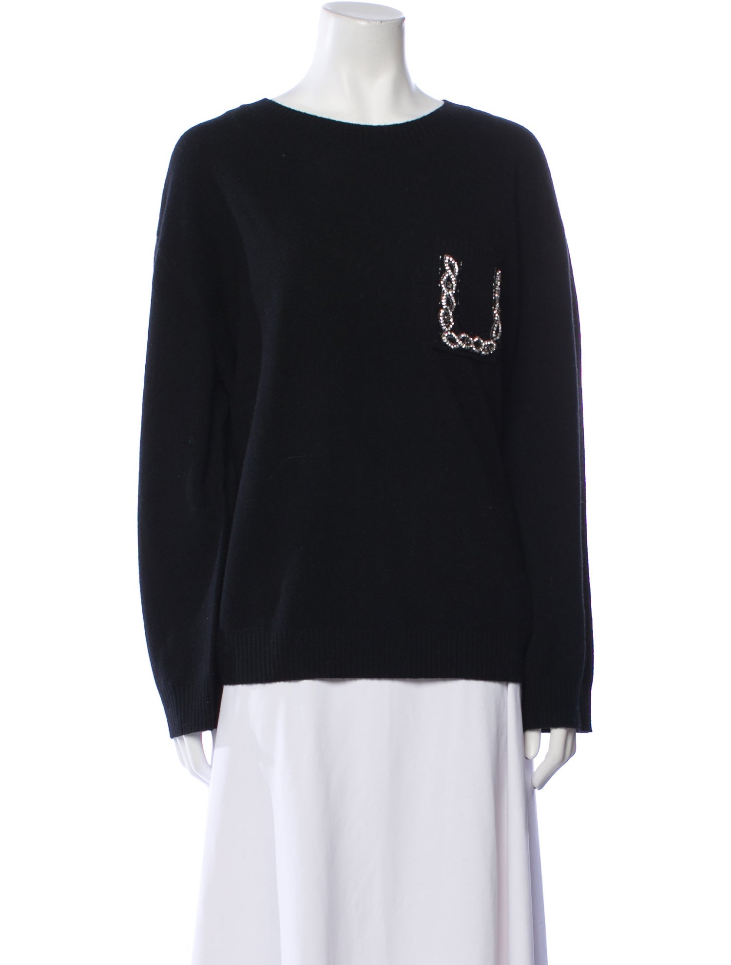 Marina Rinaldi Wool Scoop Neck Sweater
