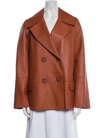Marina Rinaldi Leather Peacoat