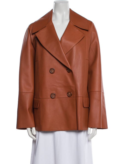 Marina Rinaldi Leather Peacoat