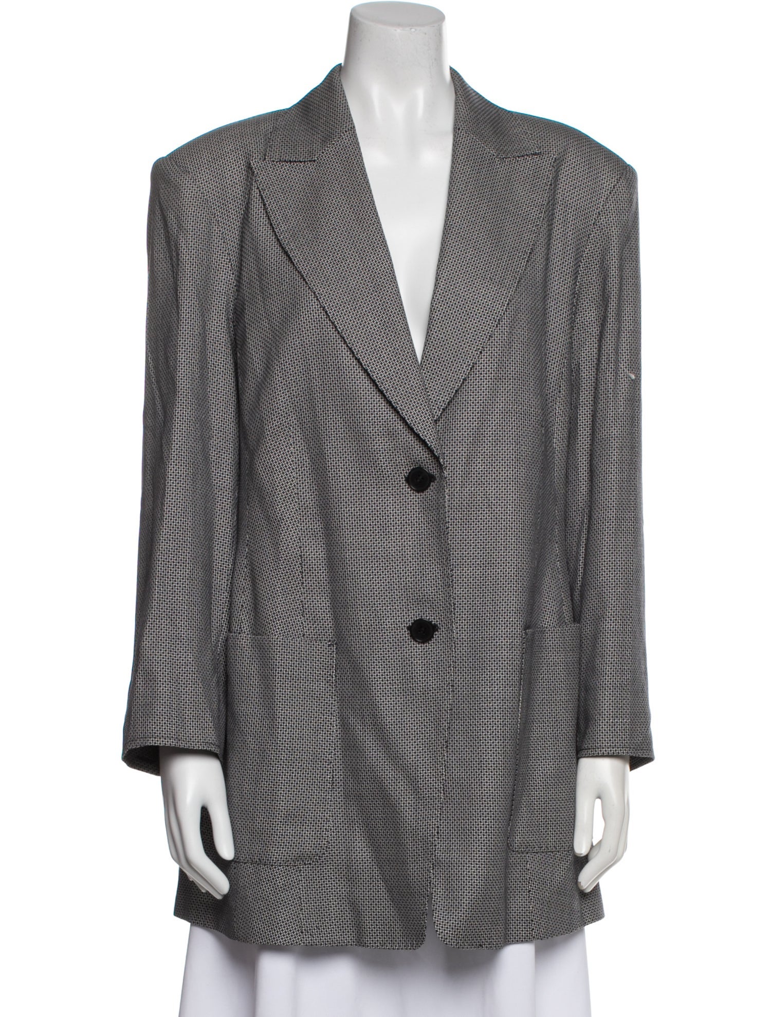 Marina Rinaldi Virgin Wool Printed Blazer