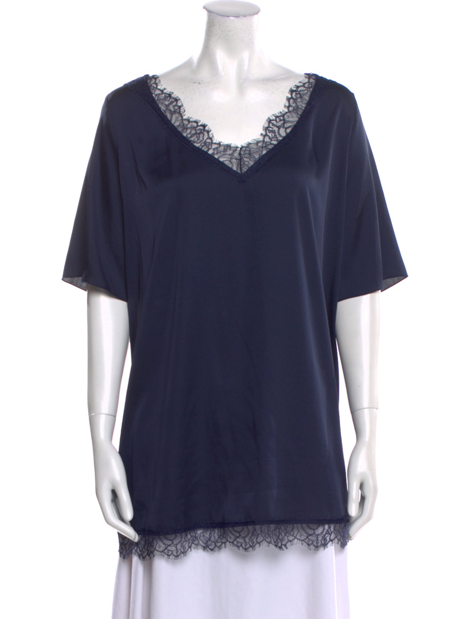 Marina Rinaldi V-Neck Short Sleeve Tunic
