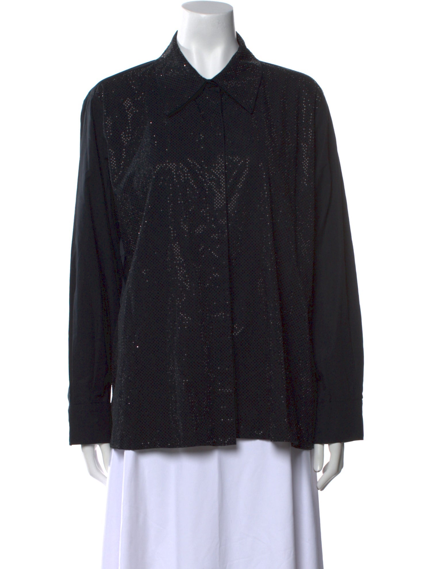 Marina Rinaldi Long Sleeve Button-Up Top