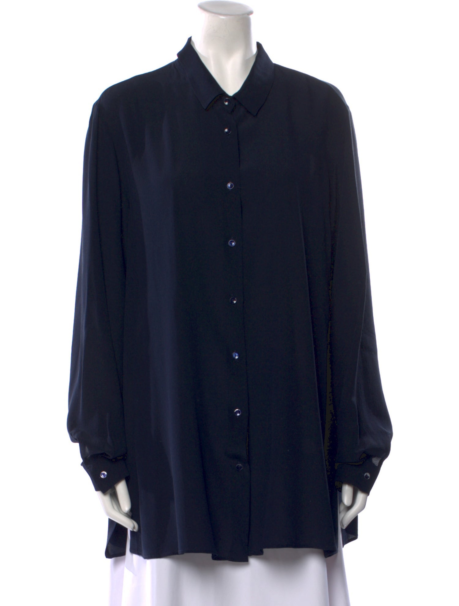 Marina Rinaldi Long Sleeve Button-Up Top