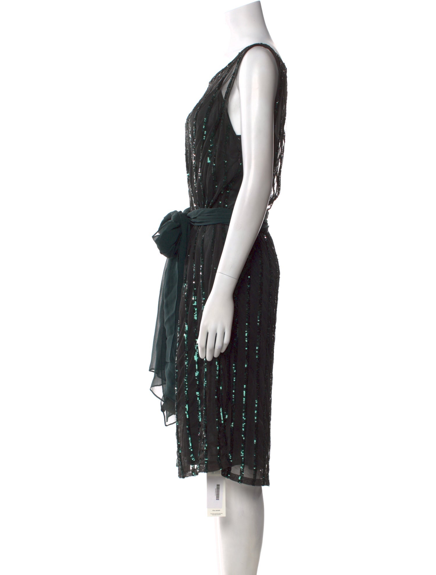 Marina Rinaldi Striped Knee-Length Dress