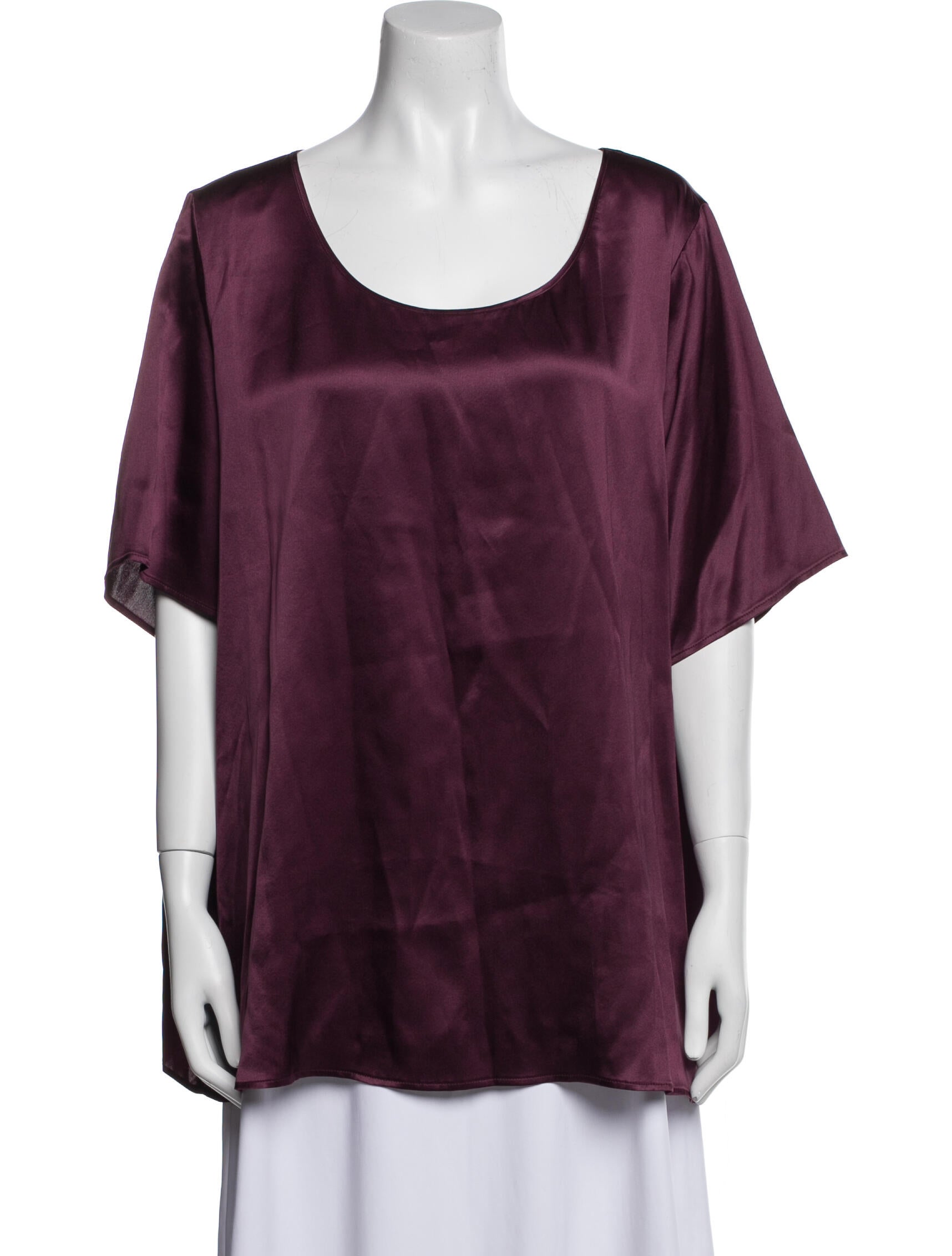 Marina Rinaldi Silk Scoop Neck Tunic