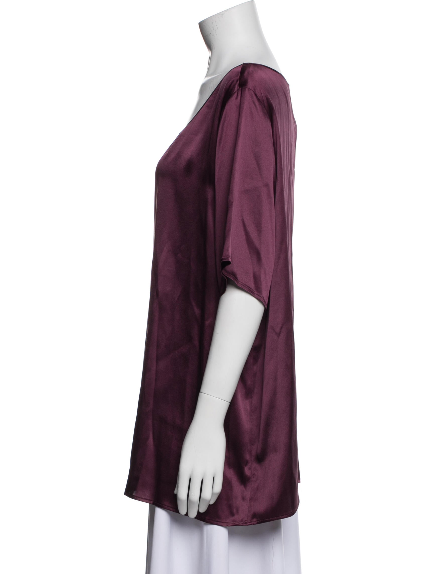 Marina Rinaldi Silk Scoop Neck Tunic