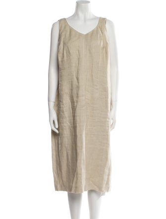 Marina Rinaldi Linen Midi Length Dress