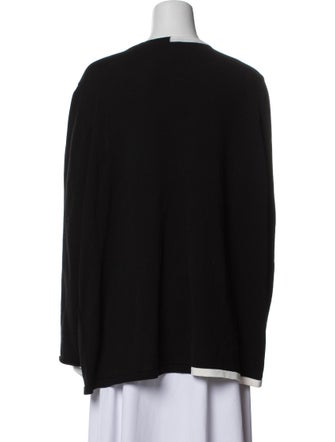 Marina Rinaldi Virgin Wool V-Neck Sweatshirt