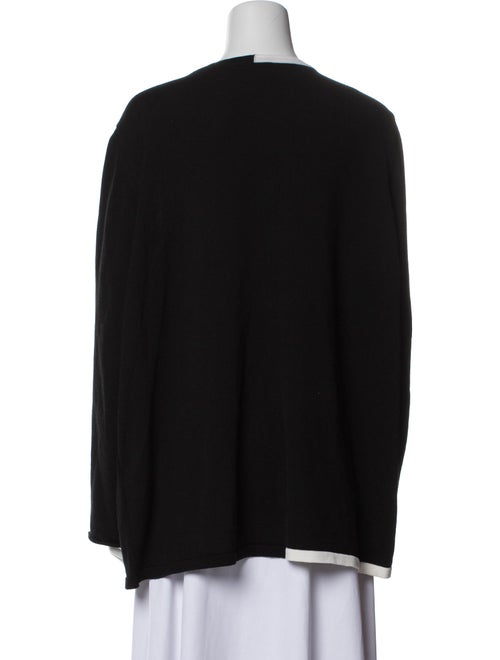 Marina Rinaldi Virgin Wool V-Neck Sweatshirt