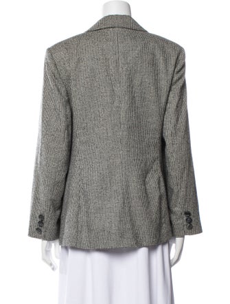 Marina Rinaldi Virgin Wool Houndstooth Print Blazer