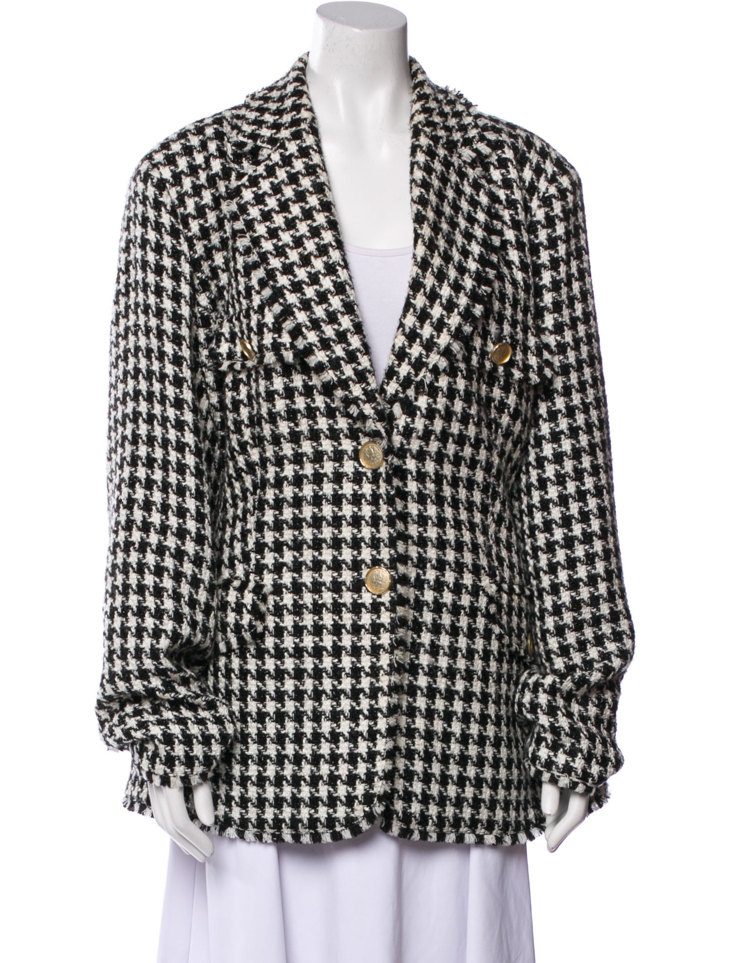 Marina Rinaldi Houndstooth Print Blazer