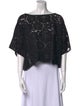Marina Rinaldi Lace Pattern Bateau Neckline Crop Top