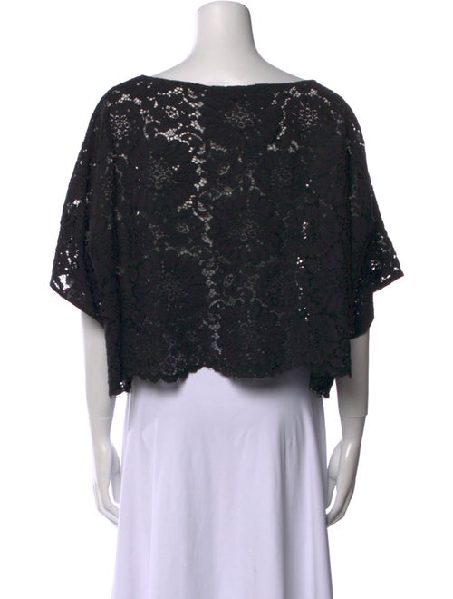 Marina Rinaldi Lace Pattern Bateau Neckline Crop Top