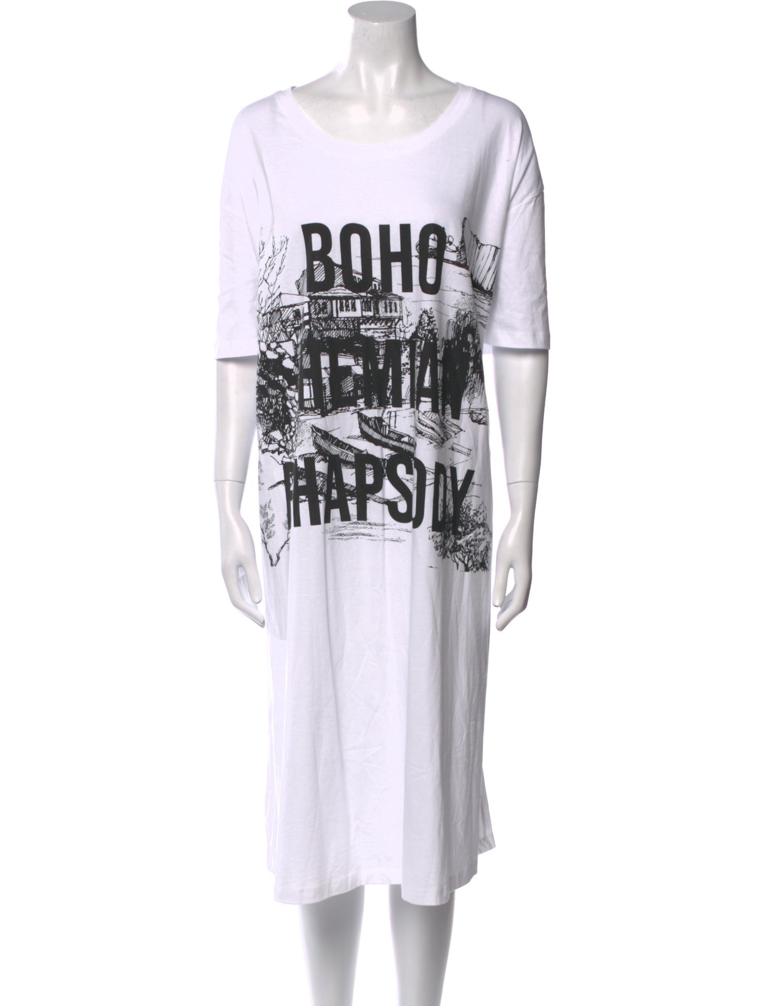 Marina Rinaldi Graphic Print Midi Length Dress