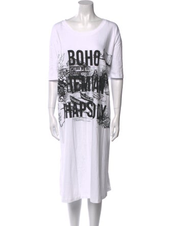 Marina Rinaldi Graphic Print Midi Length Dress