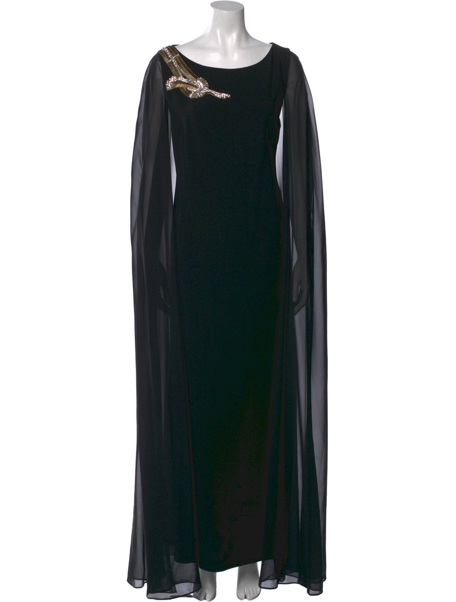 Marina Rinaldi Bateau Neckline Long Dress
