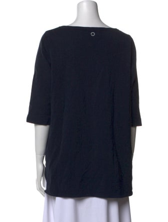 Marina Rinaldi Bateau Neckline Three-Quarter Sleeve T-Shirt