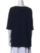 Marina Rinaldi Bateau Neckline Three-Quarter Sleeve T-Shirt