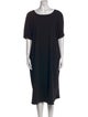 Marina Rinaldi Bateau Neckline Midi Length Dress