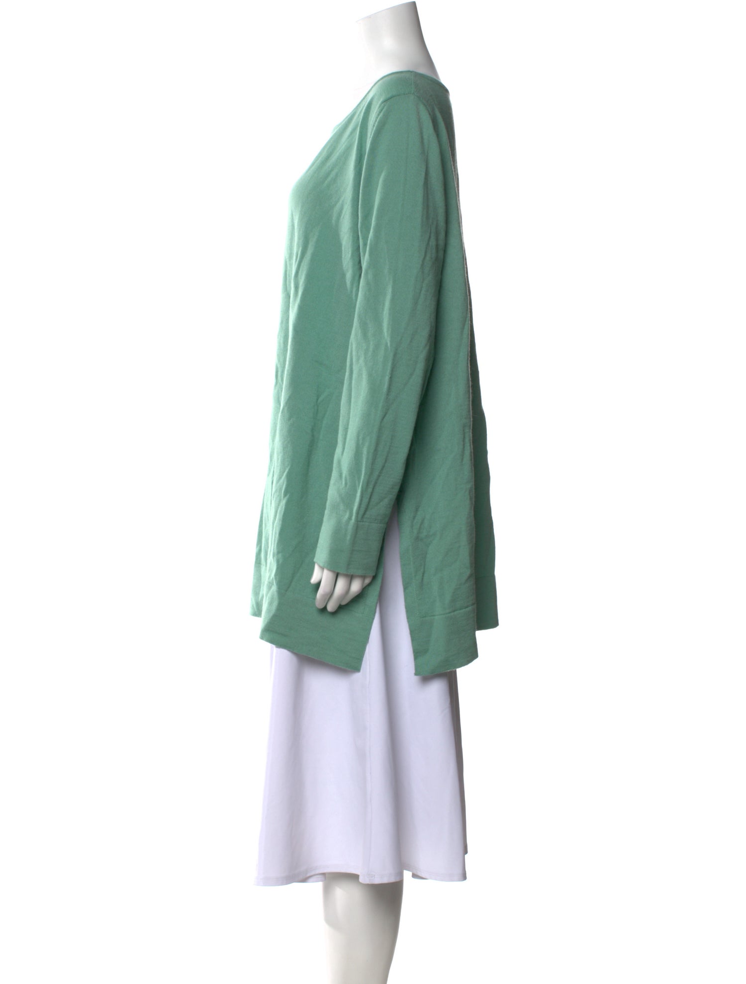 Marina Rinaldi Virgin Wool Scoop Neck Sweater w/ Tags