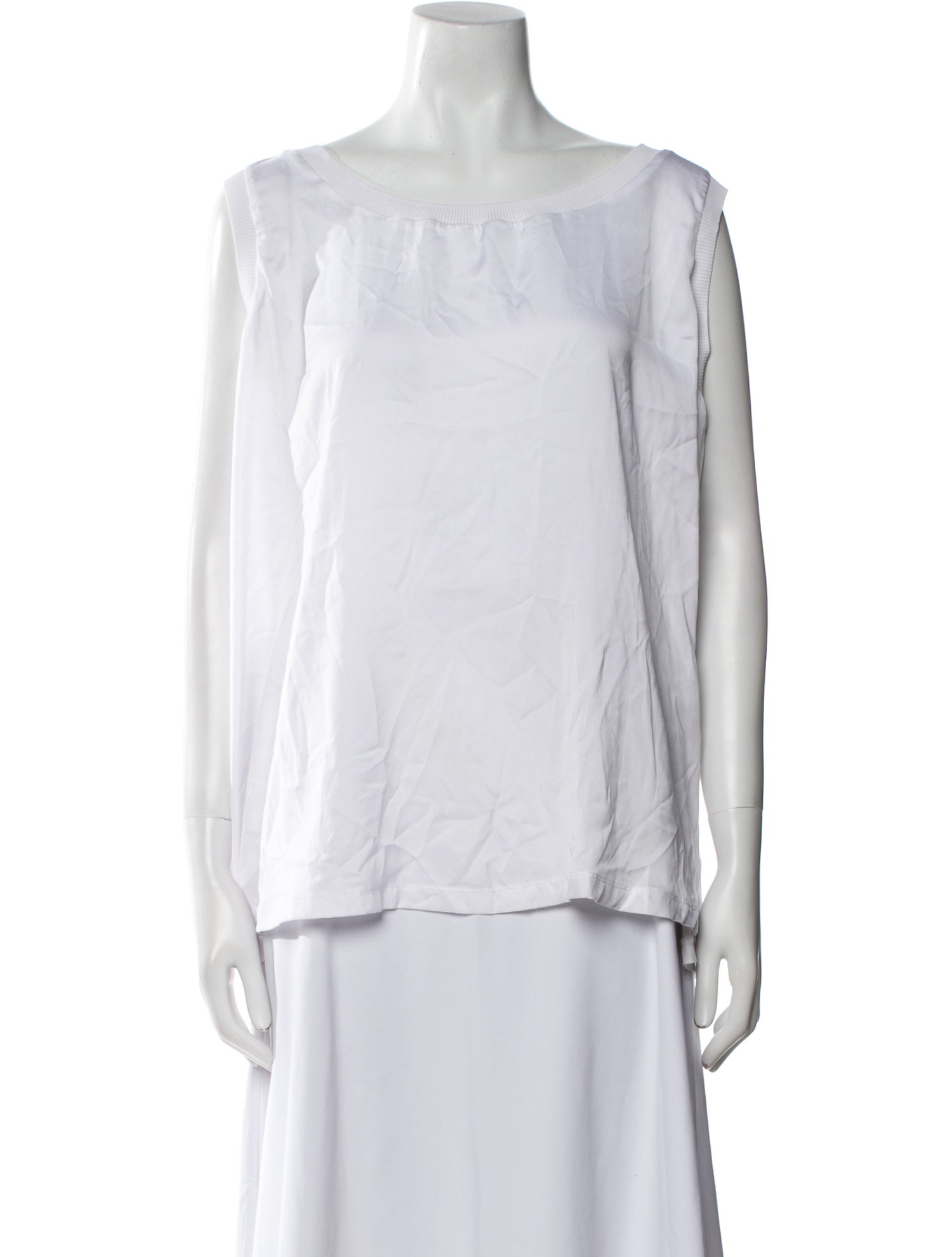 Marina Rinaldi Bateau Neckline Sleeveless Blouse