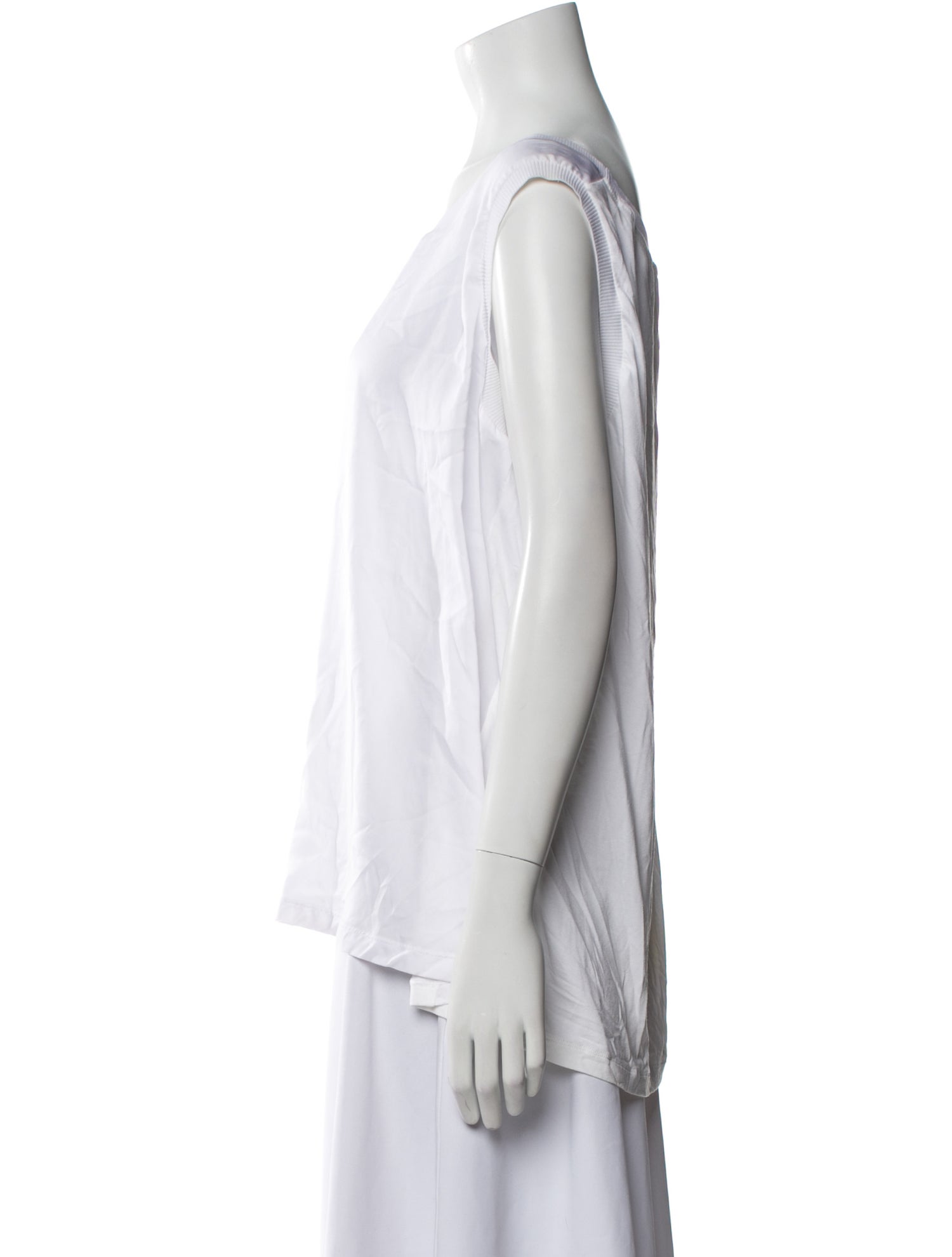 Marina Rinaldi Bateau Neckline Sleeveless Blouse