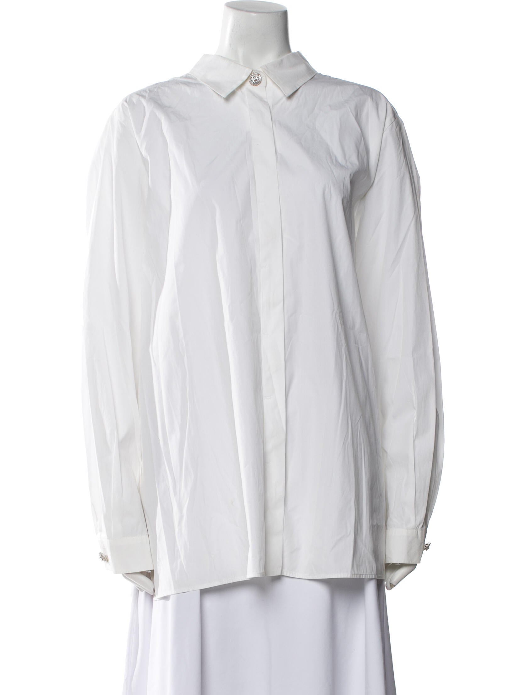 Marina Rinaldi Long Sleeve Button-Up Top