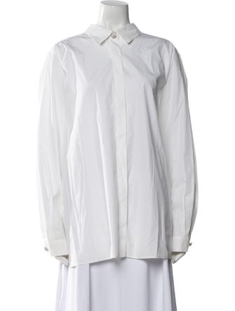 Marina Rinaldi Long Sleeve Button-Up Top