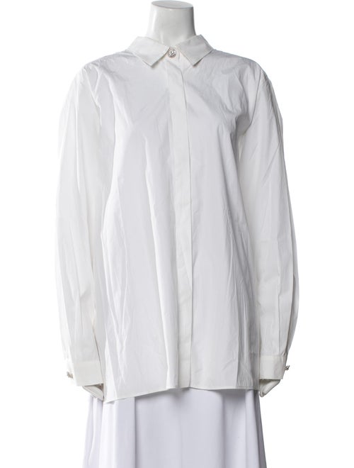 Marina Rinaldi Long Sleeve Button-Up Top